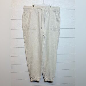 Athleta Women's Light Beige Linen Pants  XL/T